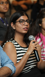 FIIB student contributing to a classroom discussion